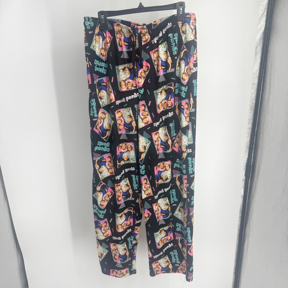 Bioworld The Golden Girls Squad Goals Pajama Pants L Neon 80s Retro Drawstring